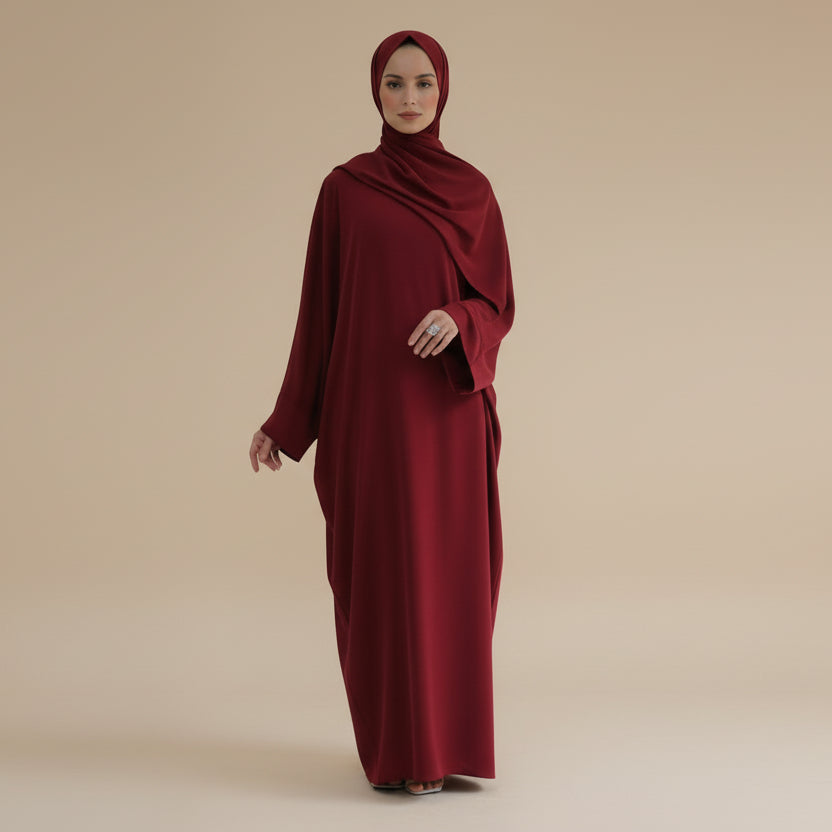 Muslim Women Nida Batwing Sleeve Farasha Abaya Dress #26468