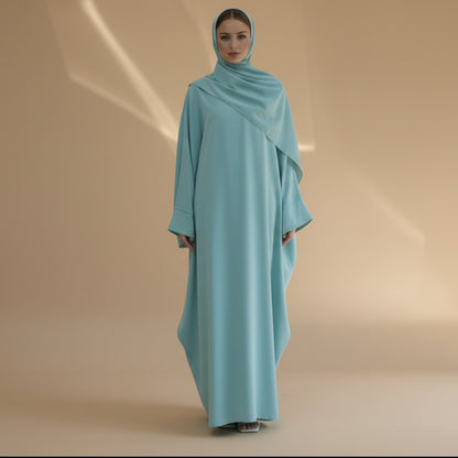 Muslim Women Nida Batwing Sleeve Farasha Abaya Dress #26468