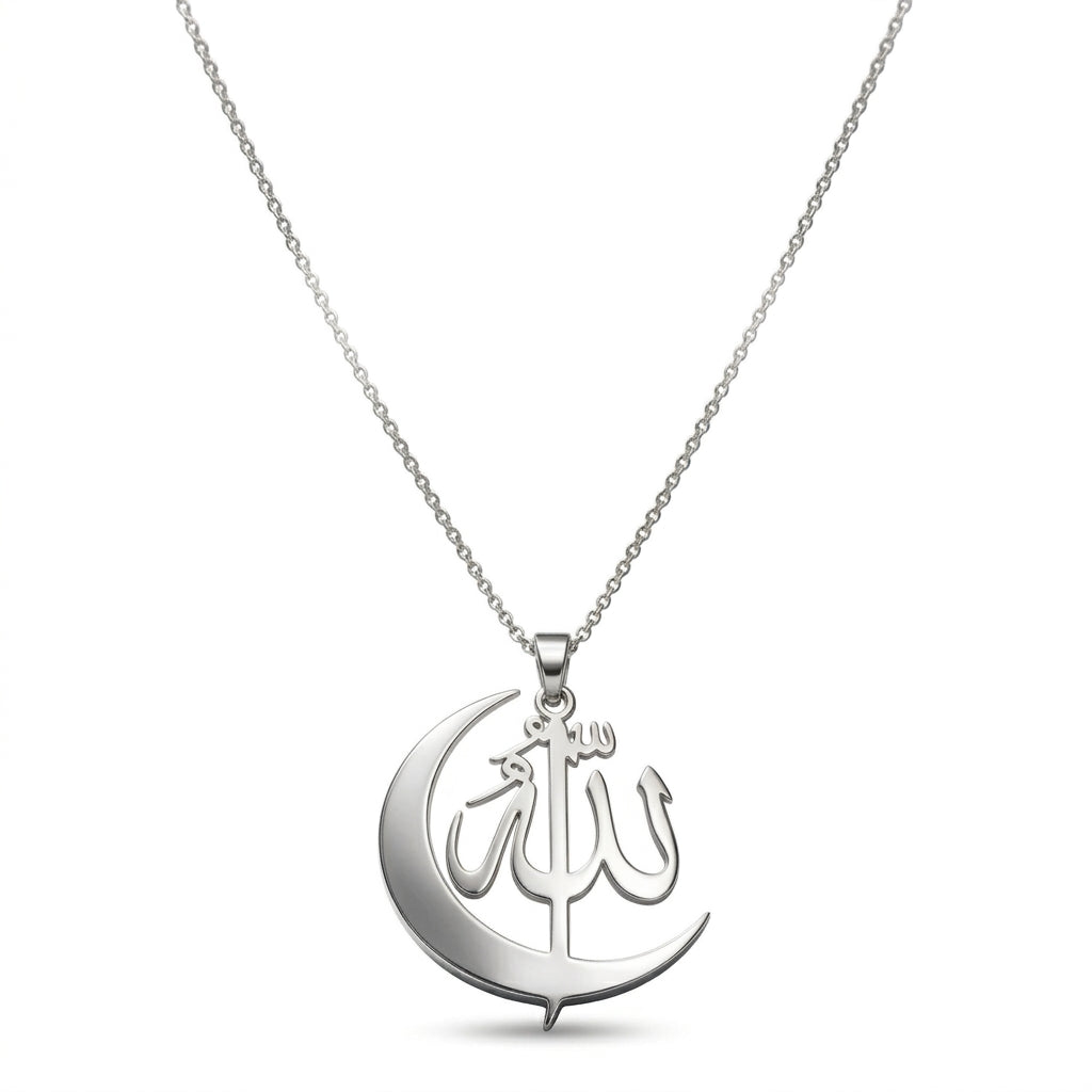 Arabic Moon Necklace Jewelry