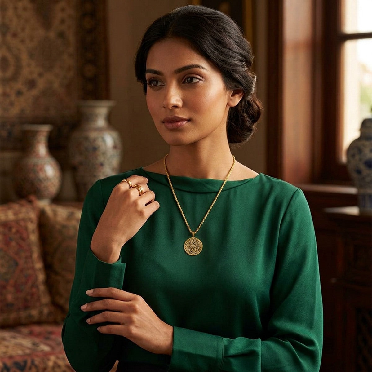 Ayat al-Kursi Arabic Necklace Islamic Muslim Jewelry