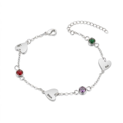 Custom Birthstone Bracelet Jewelry With Name #BC4