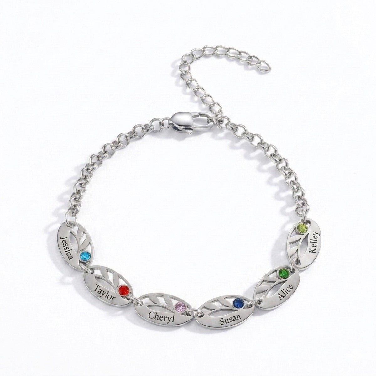 Custom Birthstone Bracelet Jewelry With Name #BC8