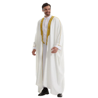 Men Bisht- Middle East Arab -Thick Fabric - Black/Beige/White/Tan