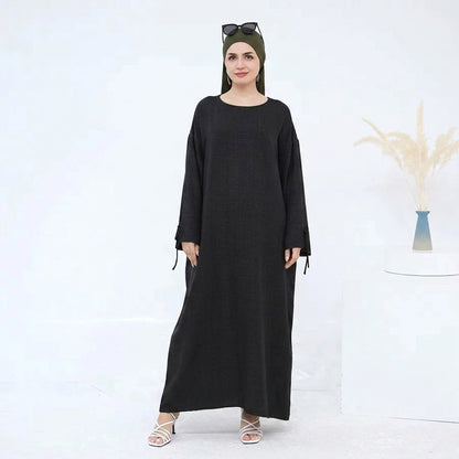 عباية نسائية مسلمة مجعدة للارتداء اليومي #24946