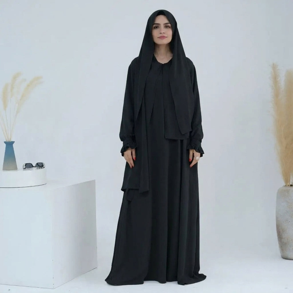 ملابس محتشمة أنيقة، فستان حجاب وعباءة قطعة واحدة للنساء المسلمات