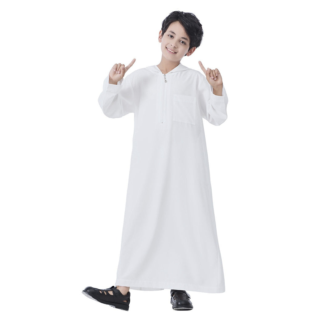 ثوب جلابية بغطاء رأس للأولاد المسلمين العرب #26T891