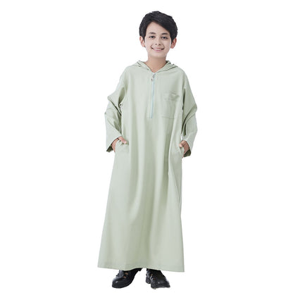 ثوب جلابية بغطاء رأس للأولاد المسلمين العرب #26T891