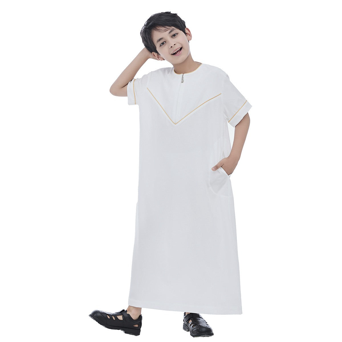 ثوب عربي للأطفال الصغار في الشرق الأوسط، كم قصير #26T890