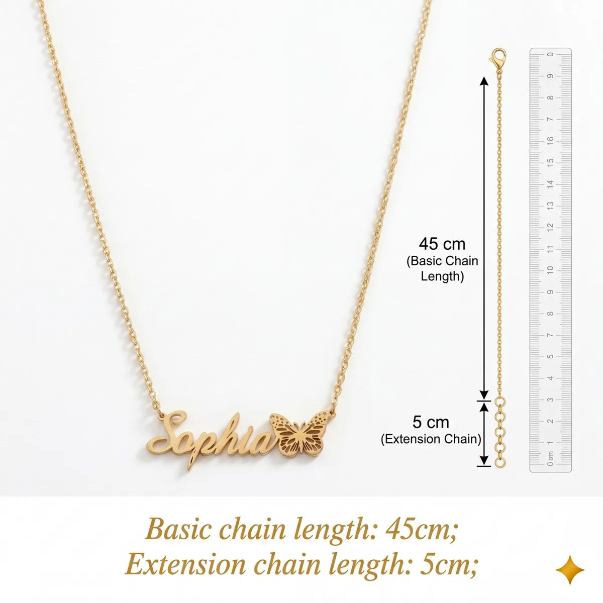 Custom Name Necklace With Butterfly of Birth - Personalized Jewelry - Gold/Silver/Rose Gold- Gift For Mom/Grandma/Girlfriend