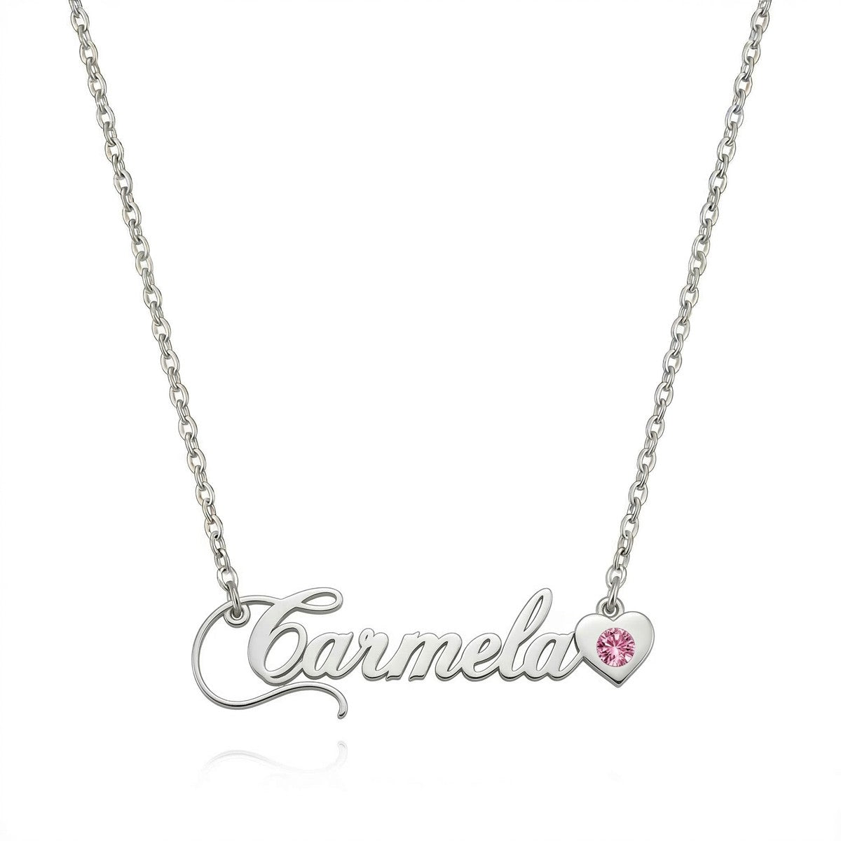 Custom Personalized Arabic & English Name Necklace With Birthstone #3ZX
