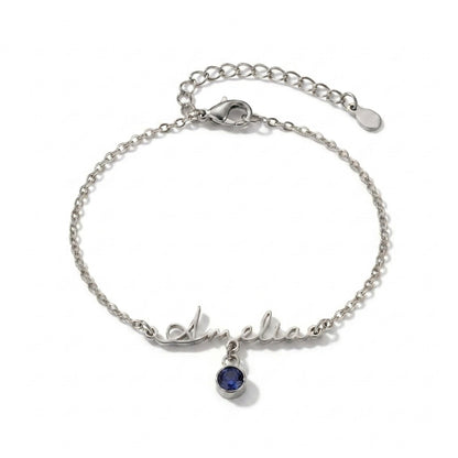 Custom Birthstone Bracelet Jewelry With Name #BC6