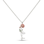 Personalized Name Necklace with Birth Flower #4