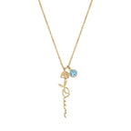 Personalized Name Necklace With Birthstone And Birth Flower #5