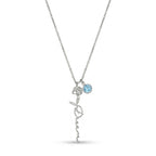 Personalized Name Necklace With Birthstone And Birth Flower #5