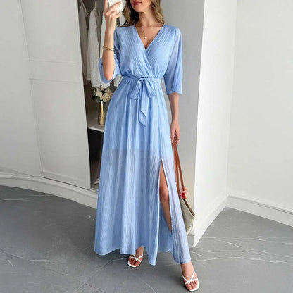 فستان خصر مطبوع رقم 252393