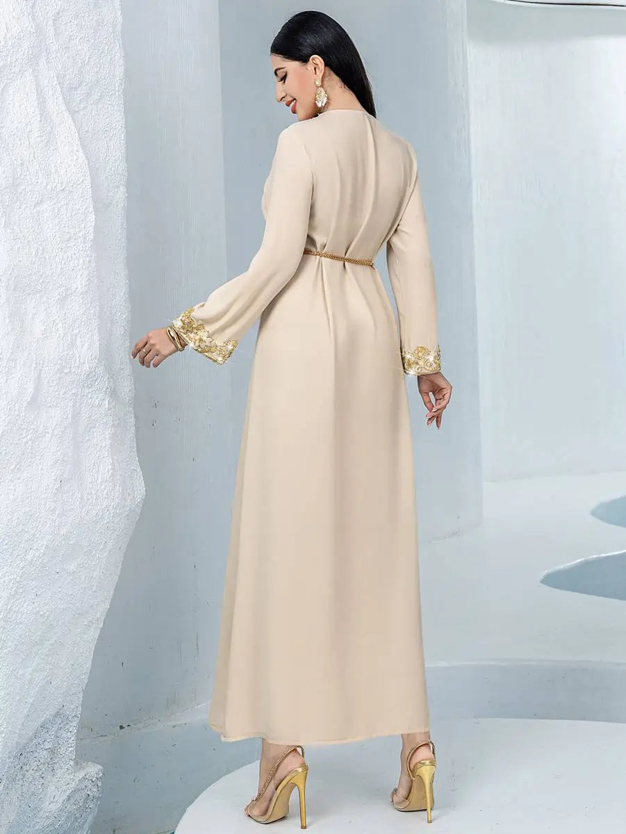 Embroidery Lace Eid Outfits Caftan Kaftan Dress #2540931