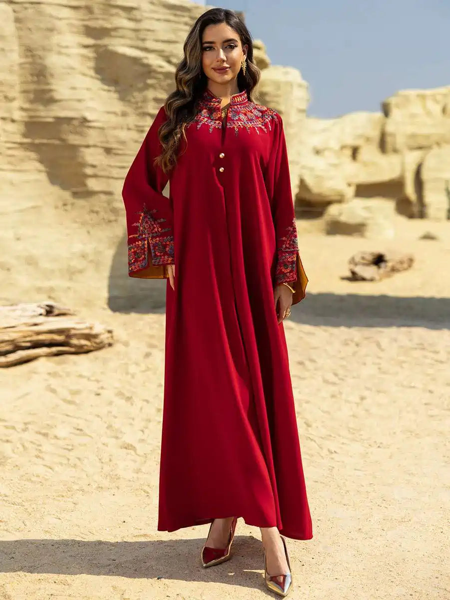 Embroidery Caftan Kaftan Dress Jalabiya For Eid And Wedding #25467
