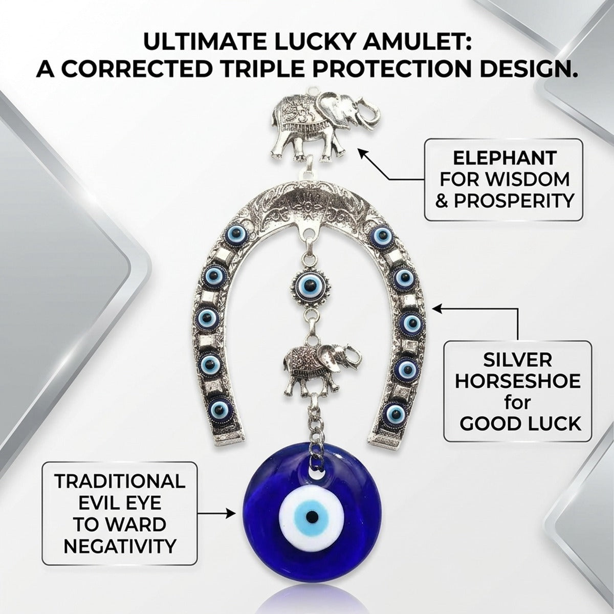 Blue Evil Eye Decor Wall Hanging Ornament Door Hanger Home Protection #EBE23