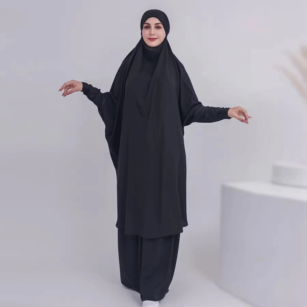 طقم عباية صلاة من قطعتين مع بلوزة وتنورة #23423