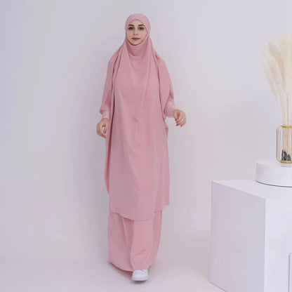 طقم عباية صلاة من قطعتين مع بلوزة وتنورة #23423