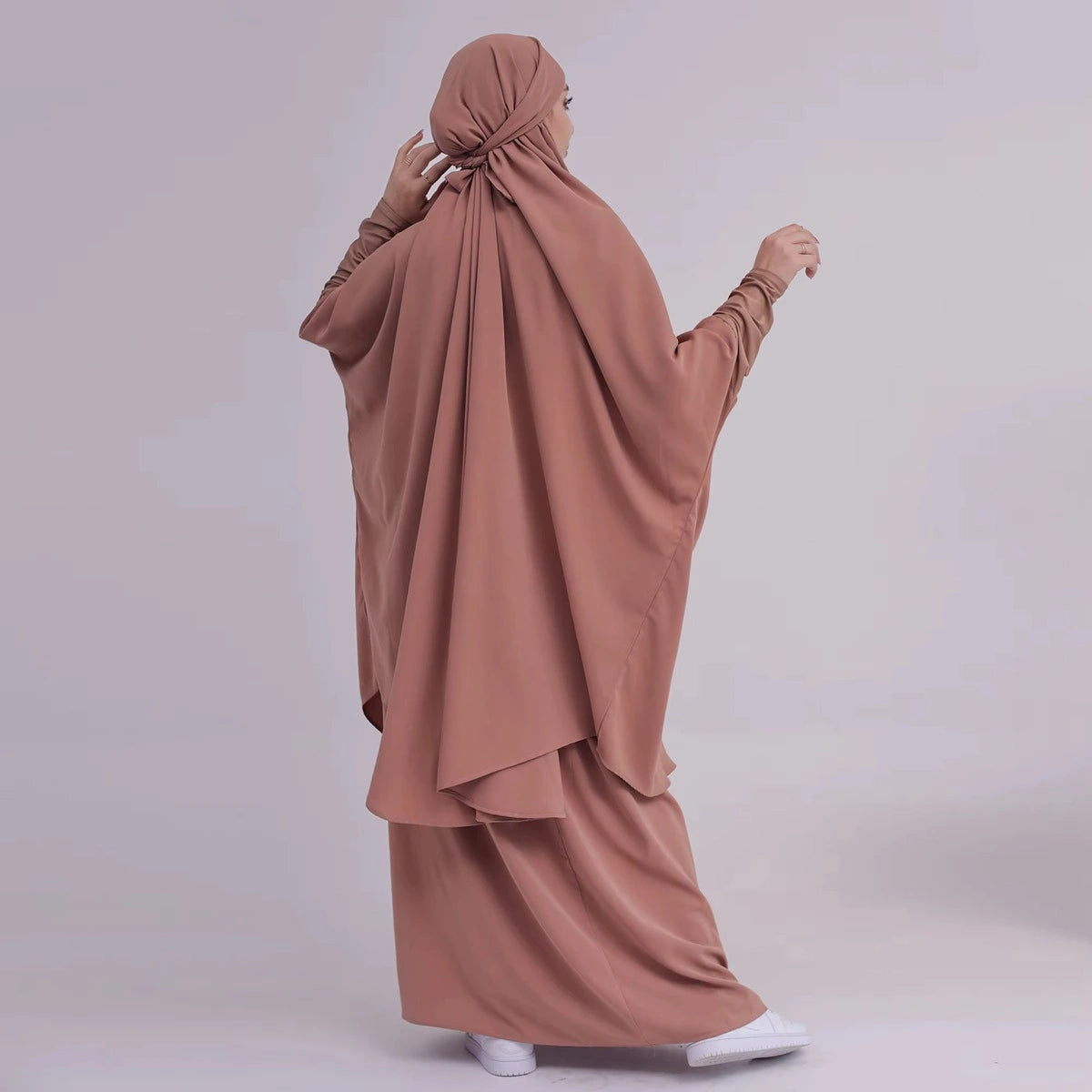 طقم عباية صلاة من قطعتين مع بلوزة وتنورة #23423