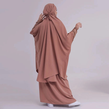 طقم عباية صلاة من قطعتين مع بلوزة وتنورة #23423
