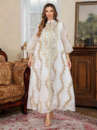 Eid Embroidery Arab Middle East Caftan Kaftan Dress #25S094