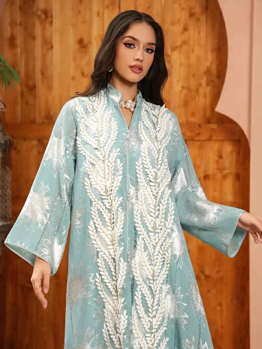 Eid Dress Embroidery Jalabiya Caftan Kaftan Dress #25498