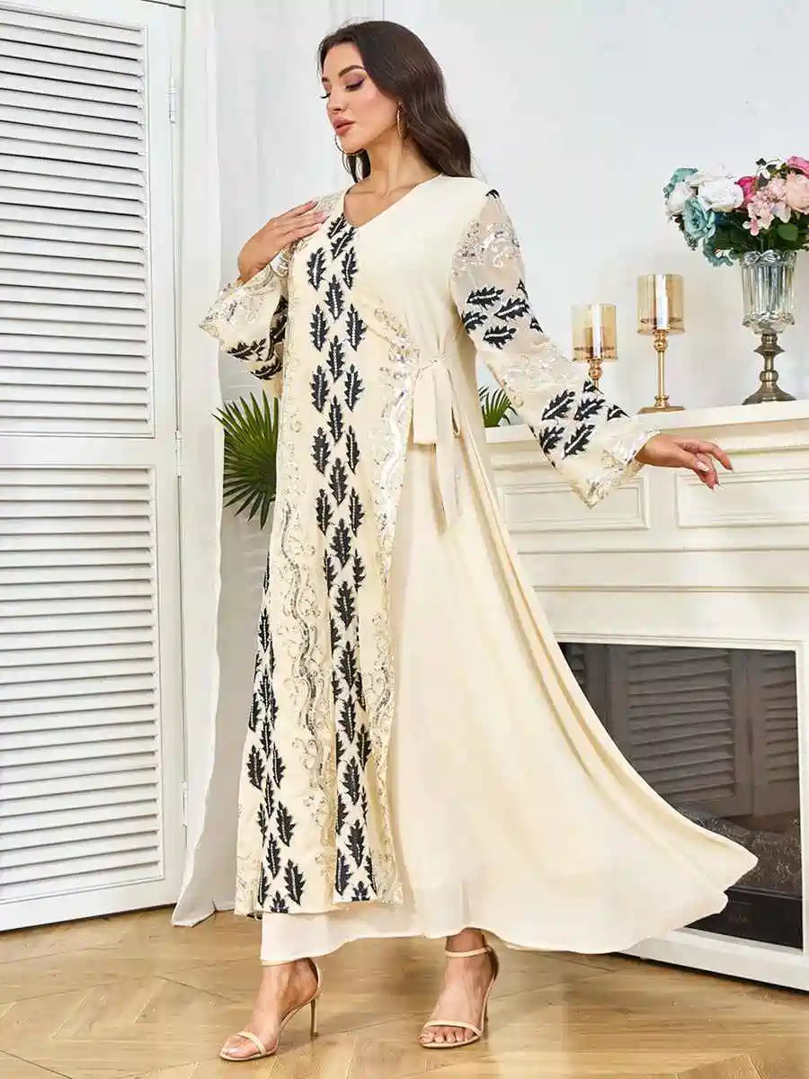 فستان العيد قفطان ترتر عربي قفطان #25M487