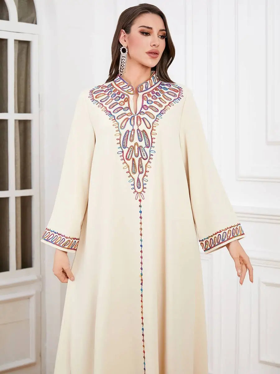 Embroidery Eid Dress Mukhawar Caftan Kaftan Dress #254342