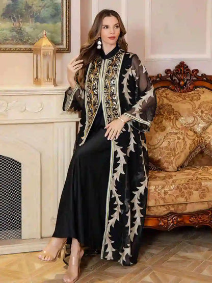 Eid Embroidery Arab Middle East Caftan Kaftan Dress #25S094