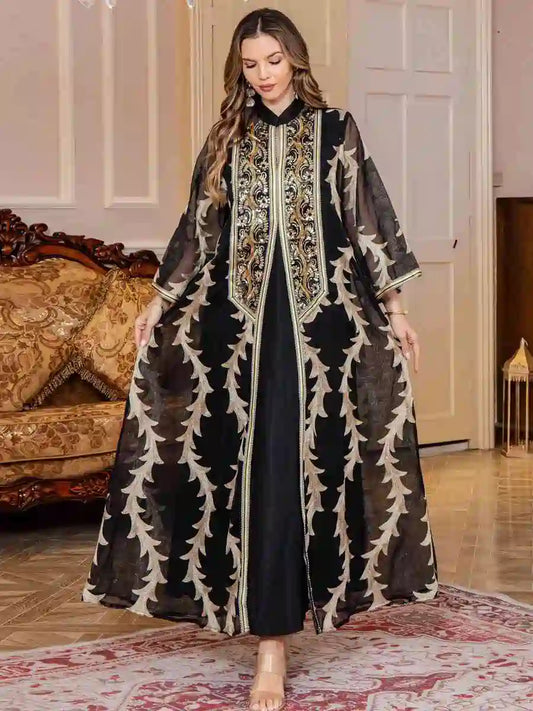 Eid Embroidery Arab Middle East Caftan Kaftan Dress #25S094