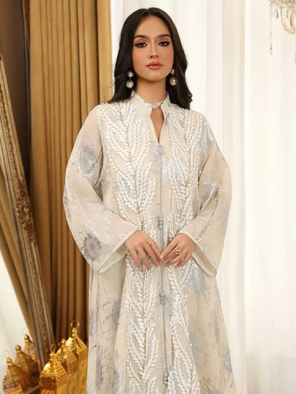 Eid Dress Embroidery Jalabiya Caftan Kaftan Dress #25498