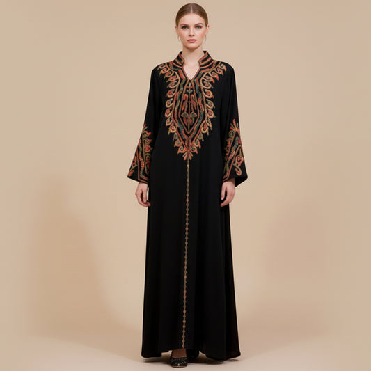 Eid Dress Rope embroidery Beads Caftan Kaftan Dress #25S080