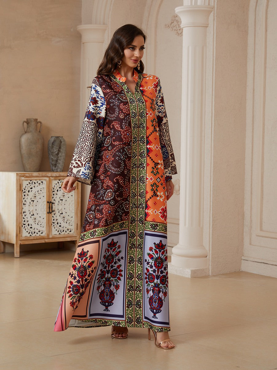 Eid Dress Printed Caftan Kaftan Dress #26S2617