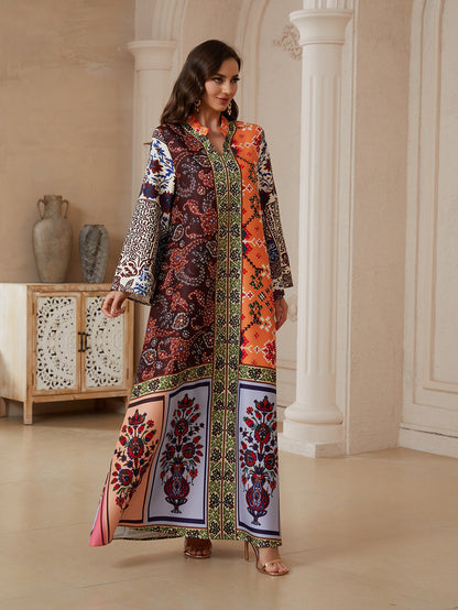 Eid Dress Printed Caftan Kaftan Dress #26S2617