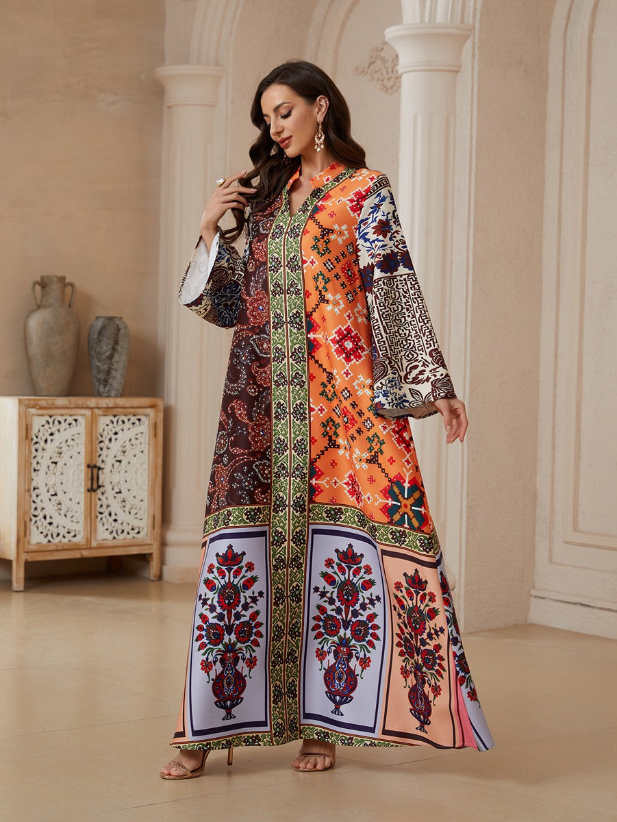 Eid Dress Printed Caftan Kaftan Dress #26S2617