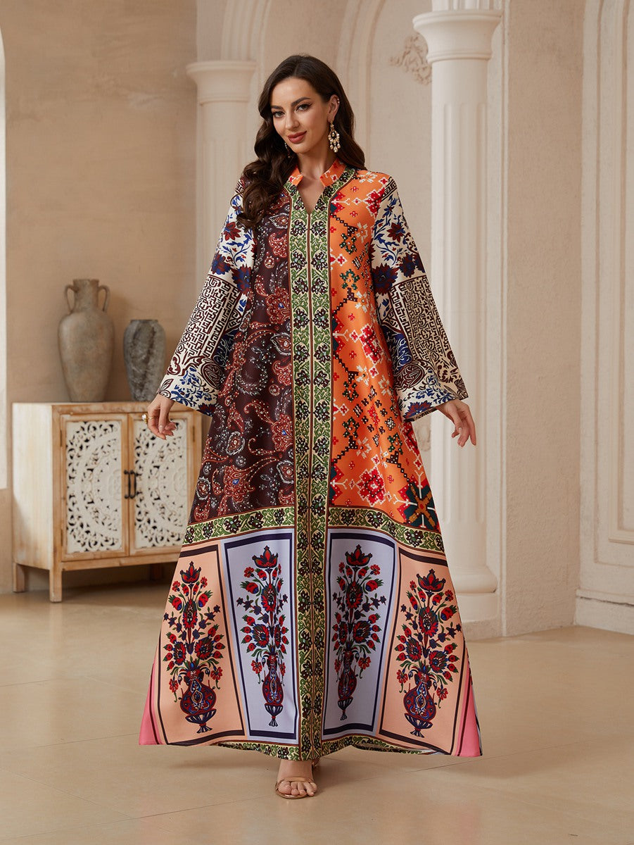 Eid Dress Printed Caftan Kaftan Dress #26S2617