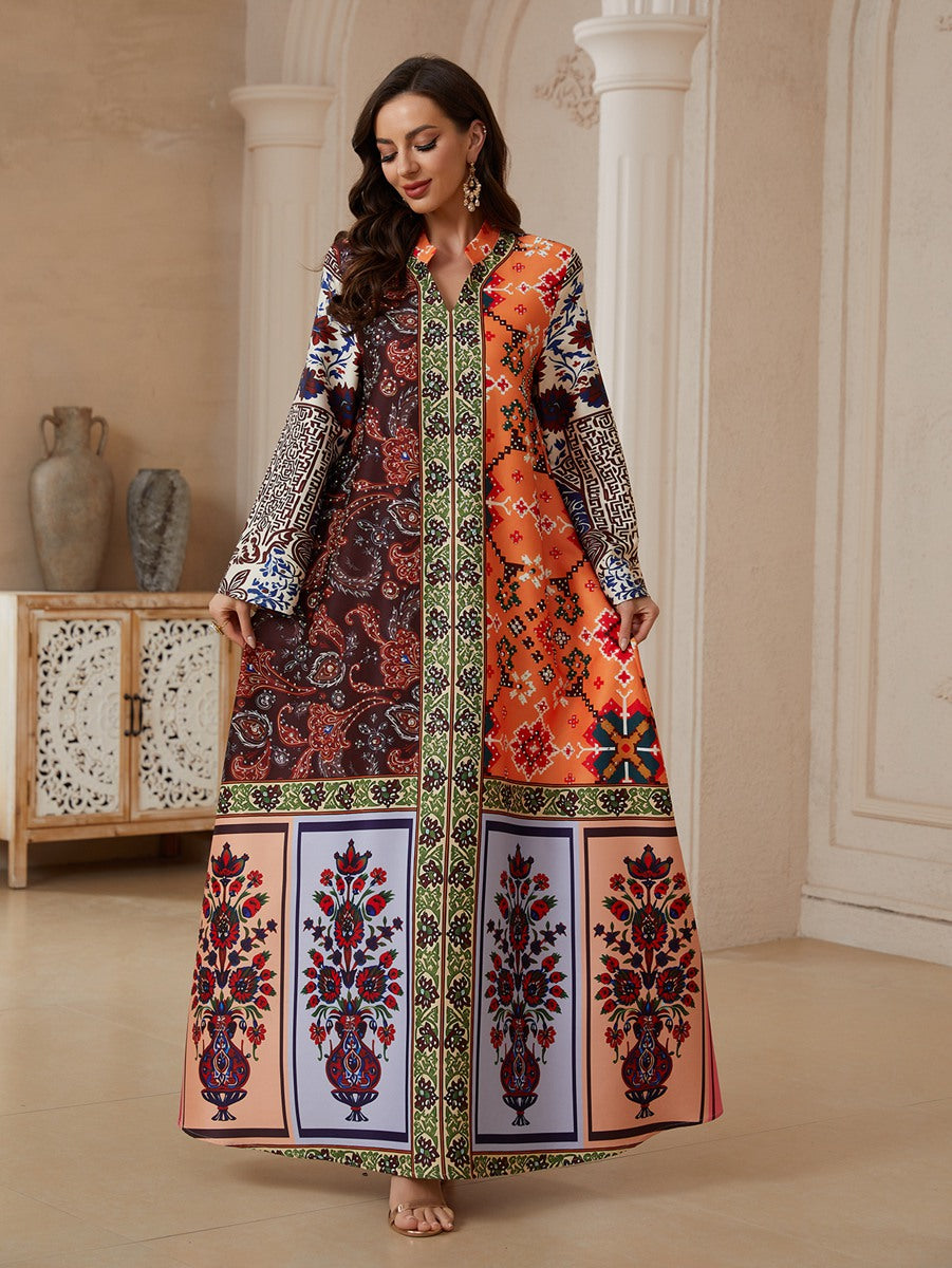 Eid Dress Printed Caftan Kaftan Dress #26S2617