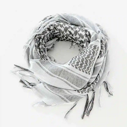 100% Cotton Palestinian Keffiyeh Scarf, Tassel Palestine Scarf Shemagh Tactical Head Neck Wrap for Men and Women