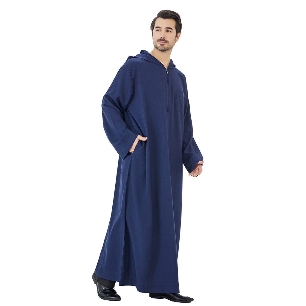 ثوب إسلامي عربي بغطاء رأس للرجال #26T848