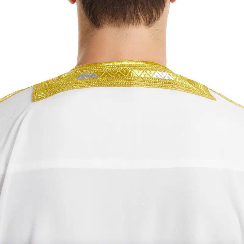 Islamic Muslim Arab Men Bisht Chiffon Fabric With Tassel And Embroidery