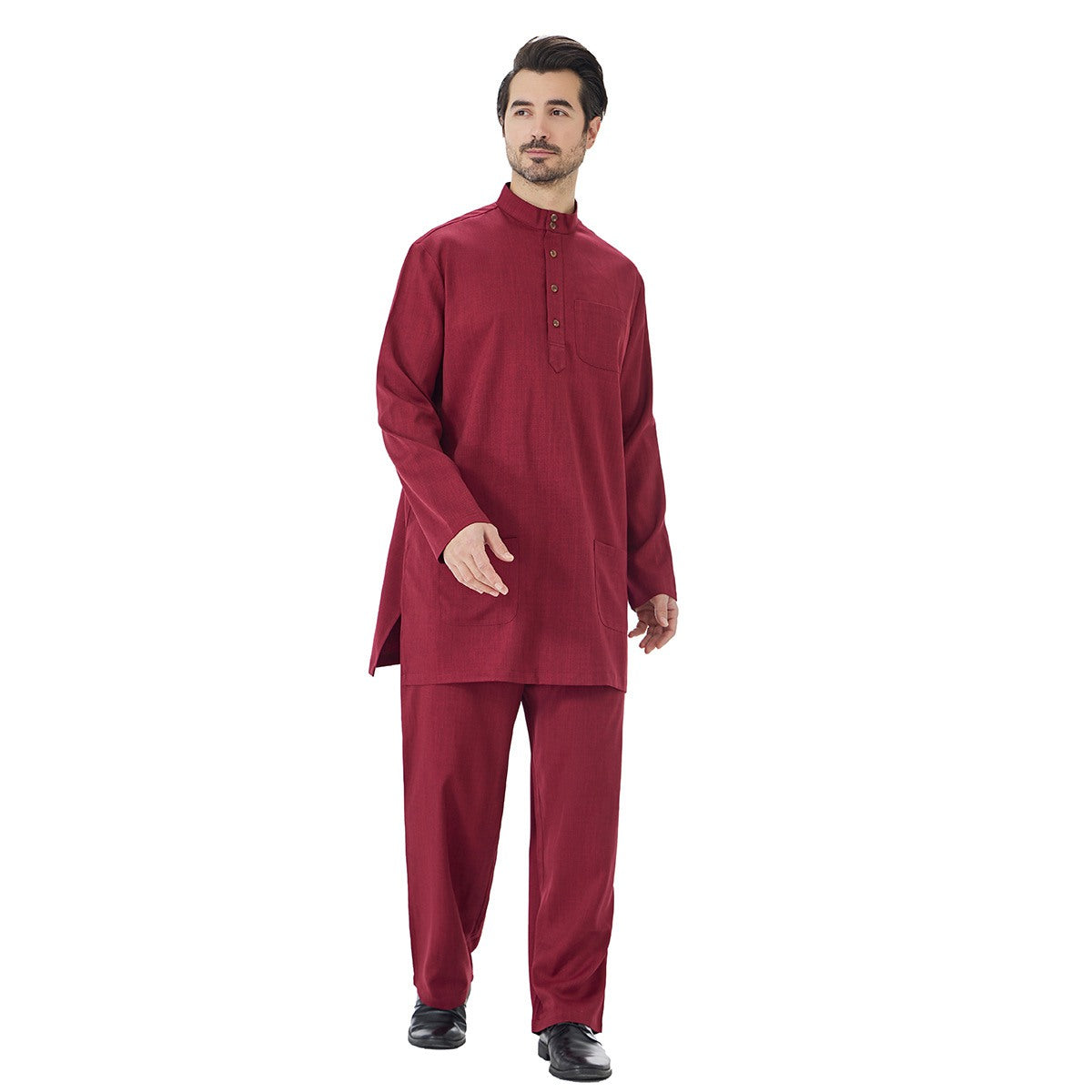 2 Pieces Set Muslim Arab Men Clothing Tops And Pants Suit Set #26T850