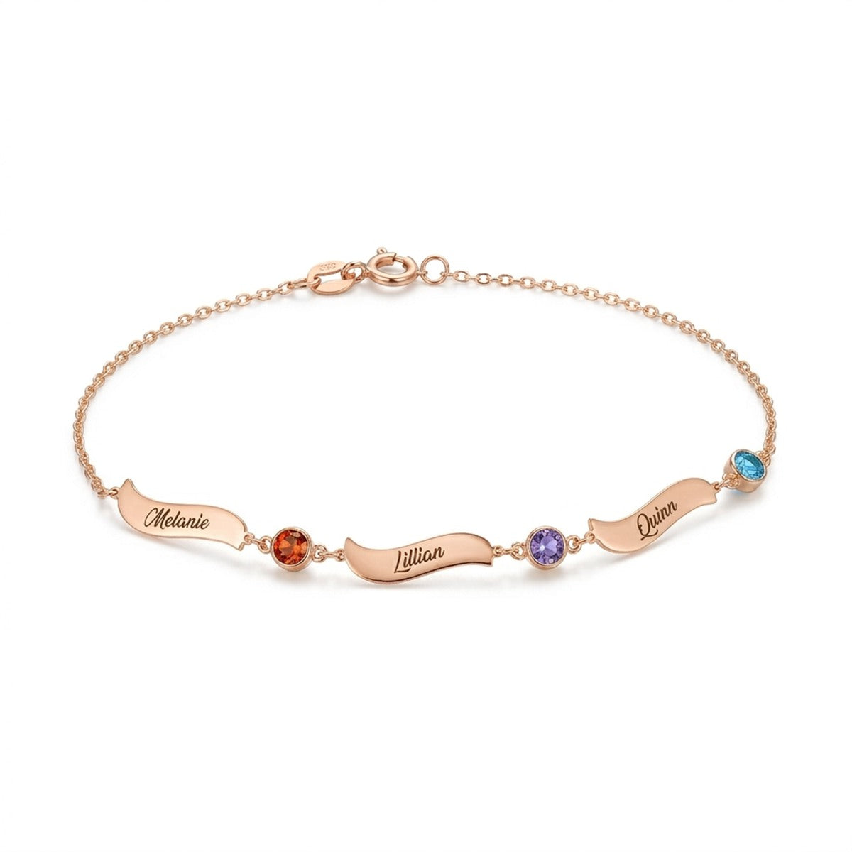 Custom Birthstone Bracelet Jewelry With Name #BC5