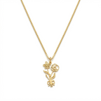 Birth Month Flower Necklace Jewelry For Mom, Grandma #118