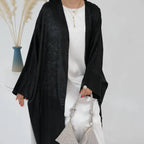 Cardigan Open Abaya Dress - Bronzing Fabric