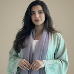 Muslim Women Embroidery Cardigan Open Abaya Dress