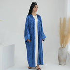 Cardigan Open Abaya Dress - Bronzing Fabric