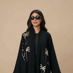 Beaded embroidery Cardigan Open Abaya Dress For Muslim Women #25226