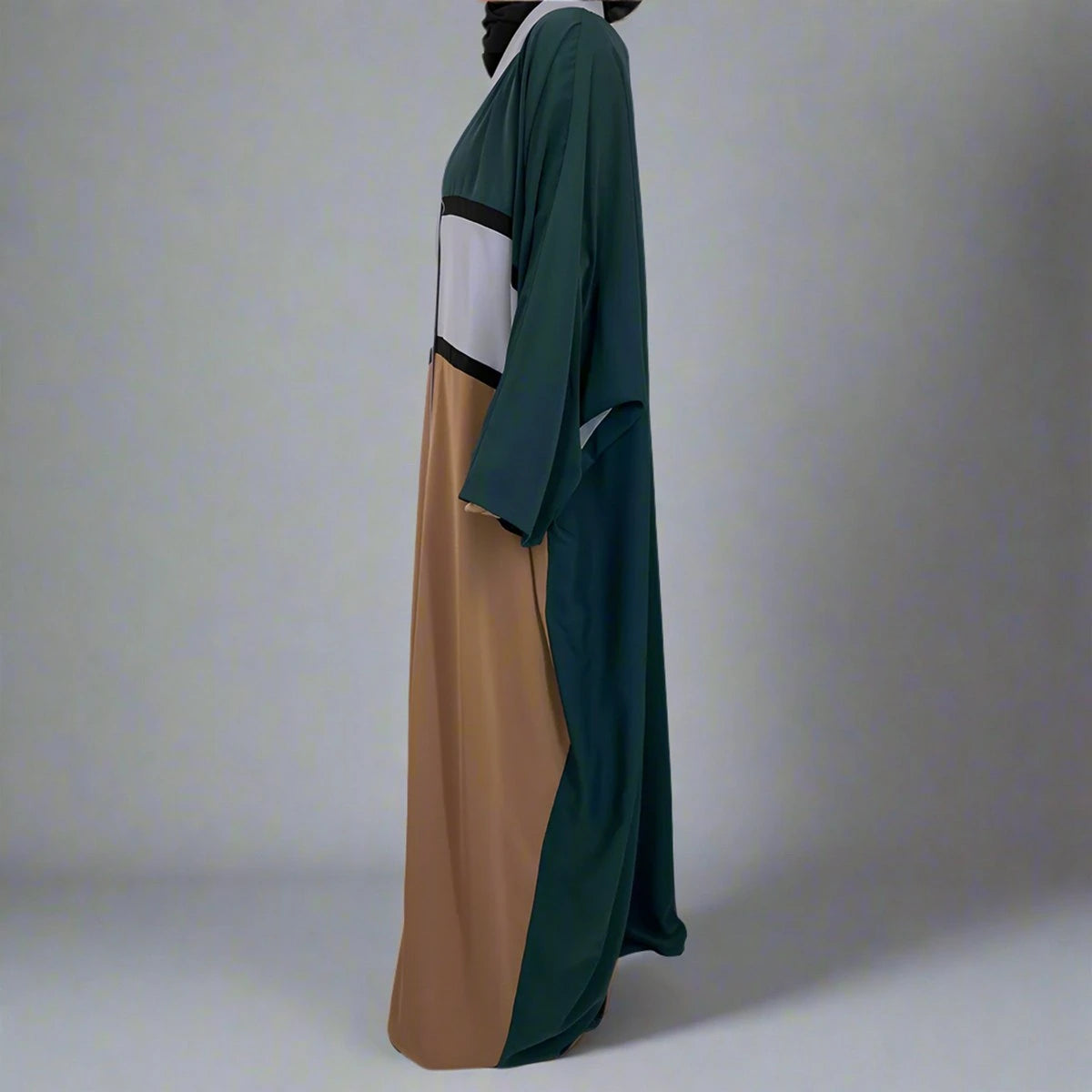 Modest Fashion Cardigan Open Abaya Dress #251459